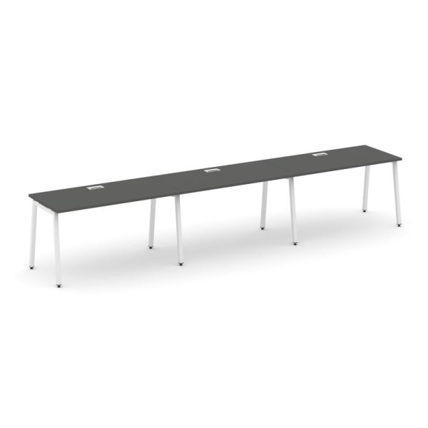 Рабочая станция 2-х сторонняя SN-4A.DRS-084 (4740х1632х750) (Антрацит/Металл Белый)
